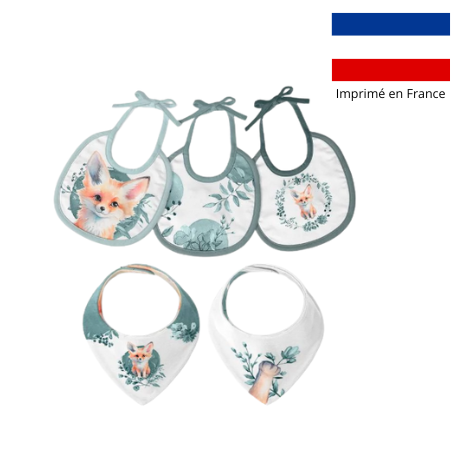 kit puériculture renard aquarelle - Eponge