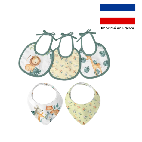 kit puériculture safari animaux aquarelle- Eponge