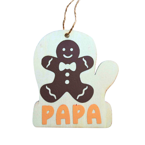 Décoration de sapin en bois prénom