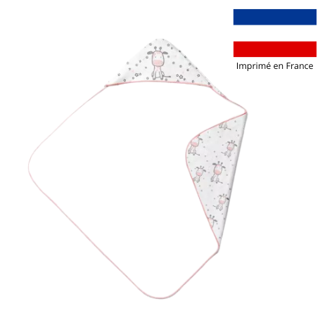 kit puériculture girafe baby rose et gris